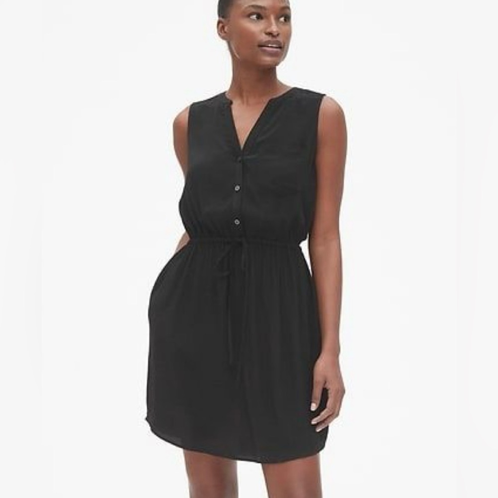 GAP Elegant Black Sleeveless Mini Dress